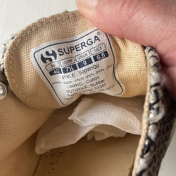 Superga 2750 Unisex Cotu Classic Lace-Up Black/White Sneakers Women’s 9 - Picture 9 of 12